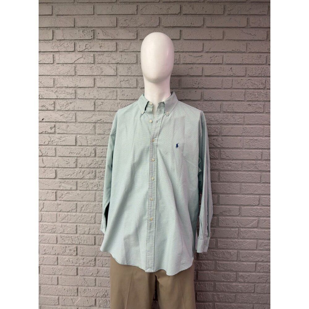 Ralph Lauren Classic Fit Men’s Checkered Shirt Long Sleeve Size 17 1/2 34-35